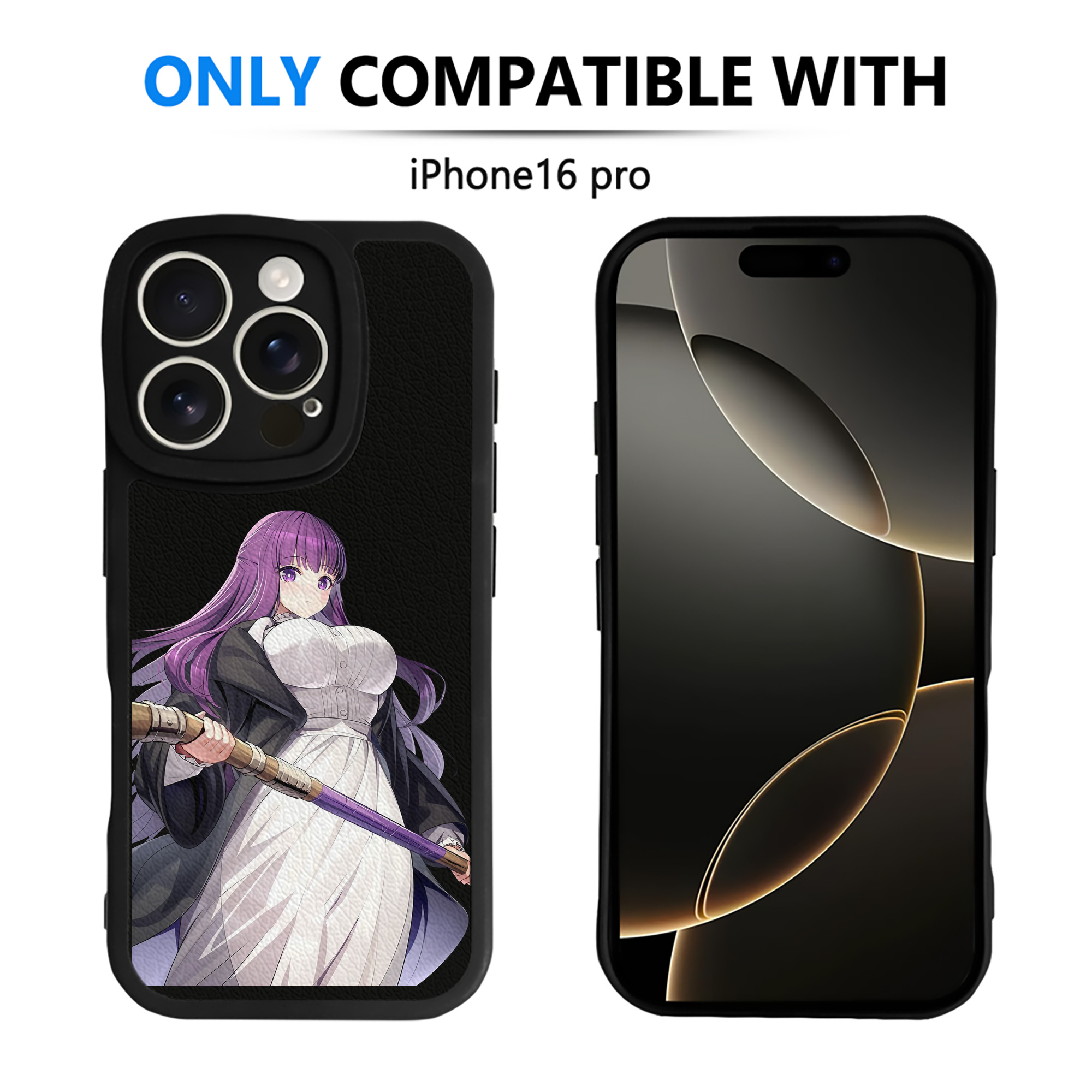 （画像用） 葬送のフリーレン Frieren 【iPhone 16シリーズ対応】シリコンスマホケース（レザー調） 材質：シリコン